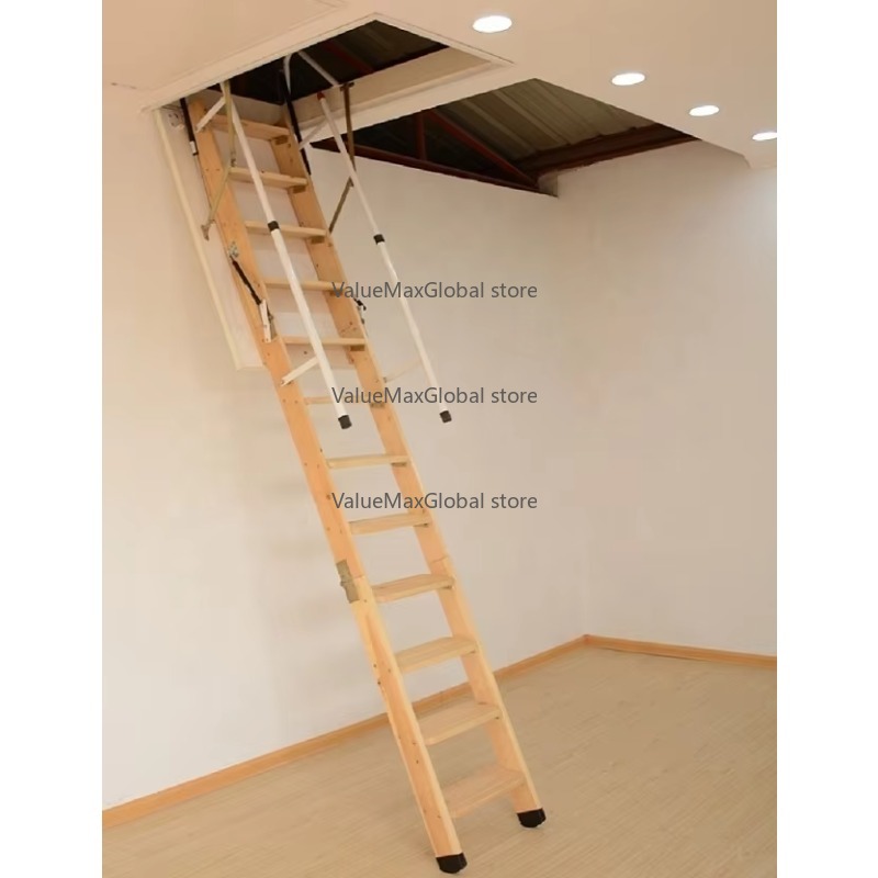 목재 접이식 수납형 다락 사다리 계단 가정용 DIY 건 - Home Improvement Materials 리뷰 및 가격